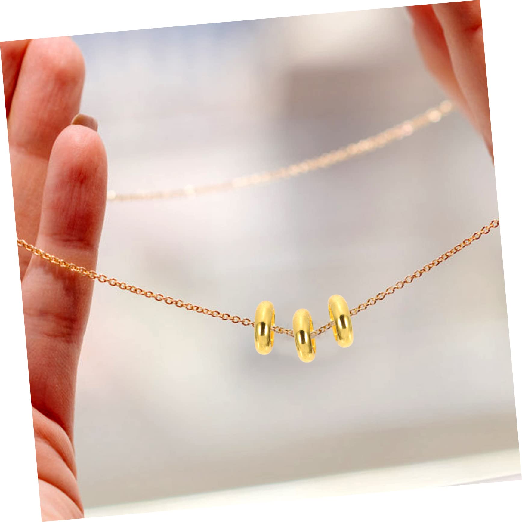 Operitacx 5 Series Abalorios De Aleación Joyería Diy Abalorios Sueltos De Gran Agujero Accesorios De Manualidades 100 Piezas*5