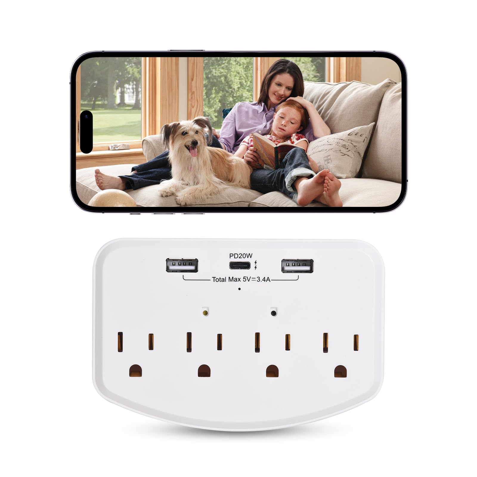 Hidden Camera - 1080p HD Camera - Nanny cam for Home Security - WiFi Wall-Mounted Cameras