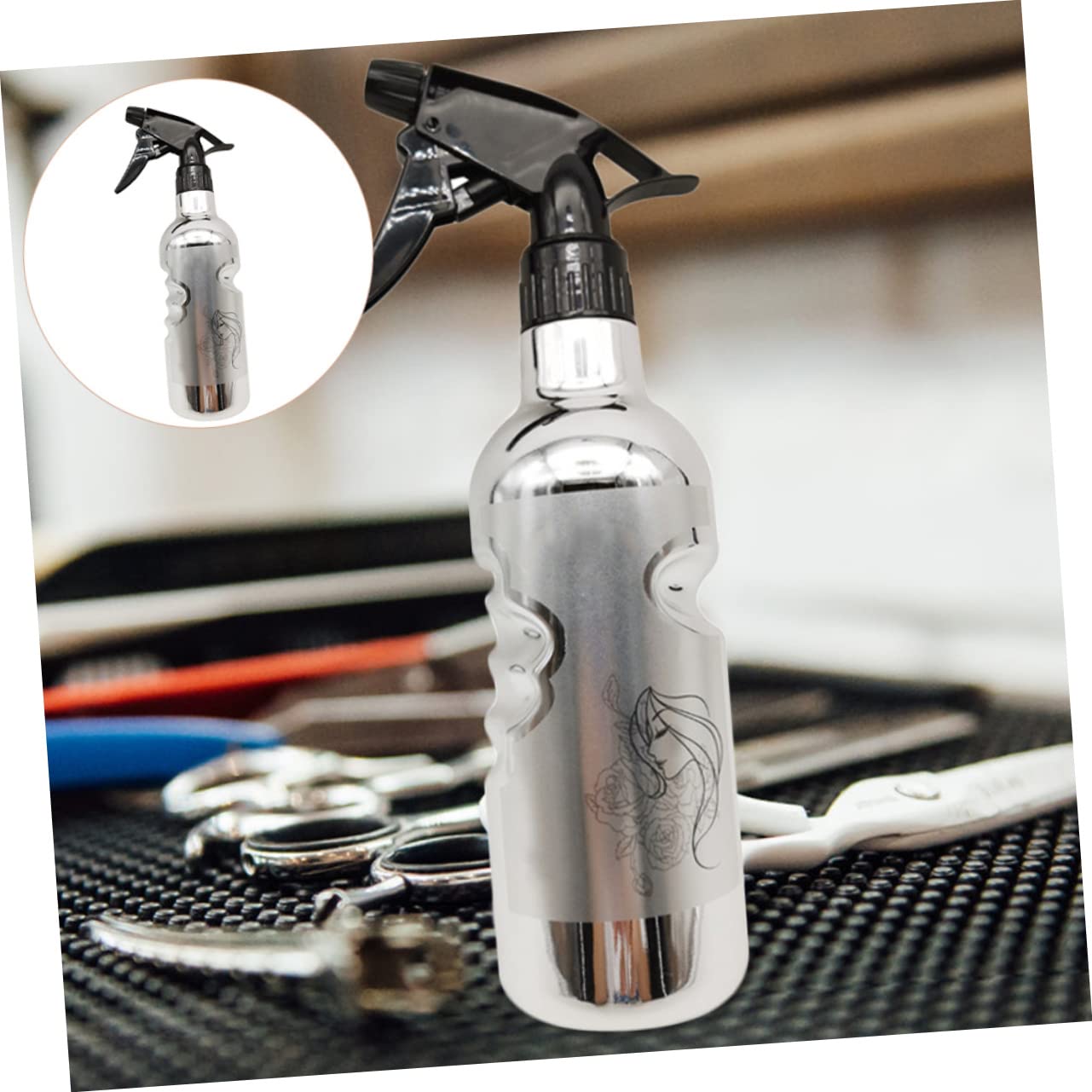 Cabilock 4piezas Botella De Spray Retro Para Peluquería Atomizador De Agua Para Barbershop Pulverizador De Diseño Ergonómico y Capacidad Adecuada Para Uso Profesional