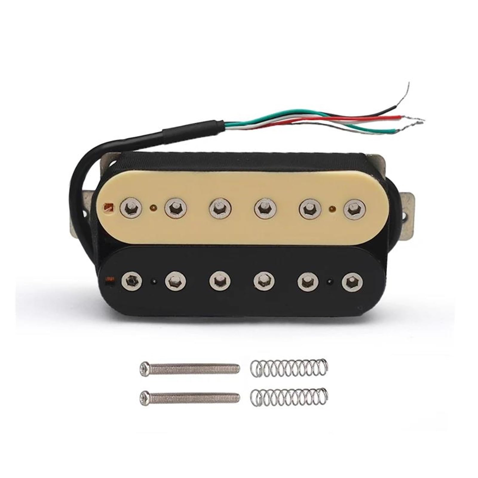 Przetwornik Gitary Elektrycznej Retro Alnico 5 Hue Coil Pickup Mostek Do Gitary Elektrycznej Bk Akcesoria Do Instrumentów(Chrome Zb B)