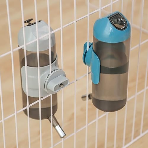 Miniatura 6 de Botella de agua colgante para mascotas, dispensador de agua para perros, bebedor, hervidor, alimentador de hervidor, jaula sin BPA, jaula para