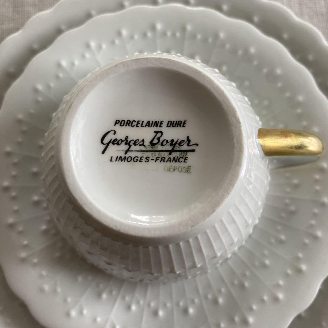 ジヨルジュボワイエ カップ＆ソーサー＆ケーキ皿 トリオ 2客セット