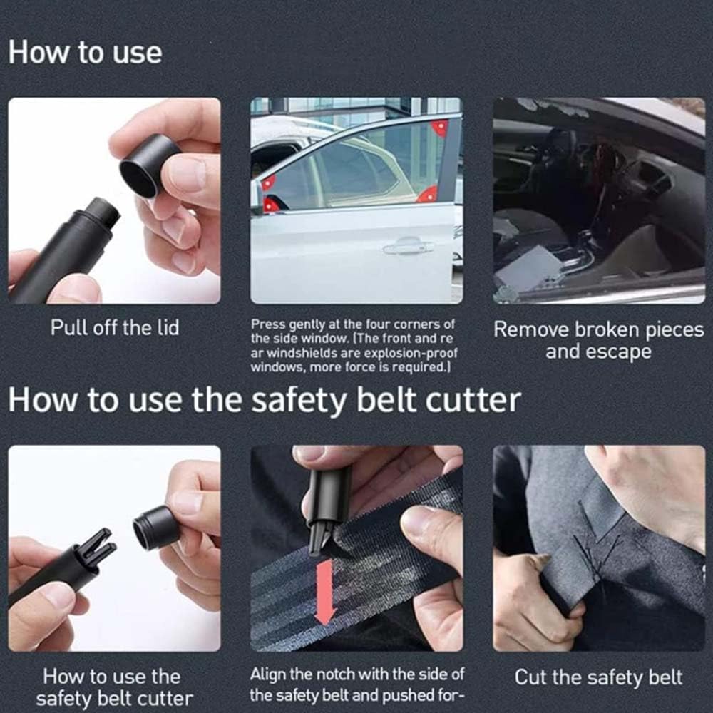 Brise Vitre Sécurité Safe Pro X Voiture - Marteau Brise-vitre Et