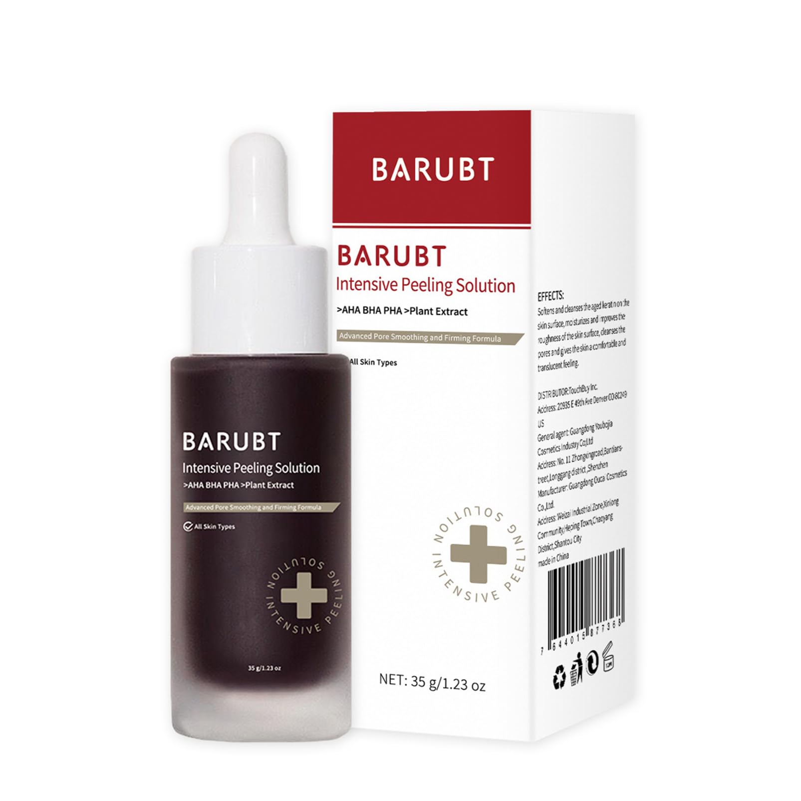 Peeling Solution, AHA 30% + BHA 2% Exfoliating Facial Serum Peeling Solution Fruit Acid Essence Liquid Exfoliating Pores Shrinks Facial Care Serum for Reduces Pore Congestion & Fine Line, 30ml