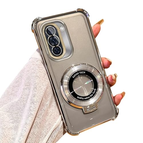 Ring Stand Case for Huawei Nova 10 Cover Magnetic Ring Holder Shockproof Phone Case Slim TPU Transparent Silicone Electroplate Anti-Fingerprint Protective Cover for Huawei Nova 10 (A)