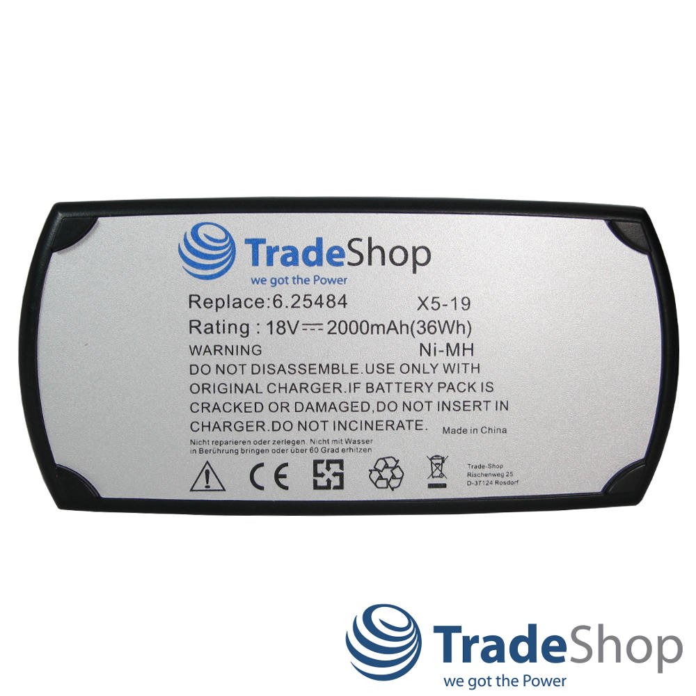 Trade-Shop Premium Ni-MH akumulator 18 V / 2000 mAh zastępuje Metabo 631739, 625477, 625478 do BS-18 Plus, BST-18 Plus, BSZ-18, BSZ-18 Impuls, KSAP-18, ULA96-18