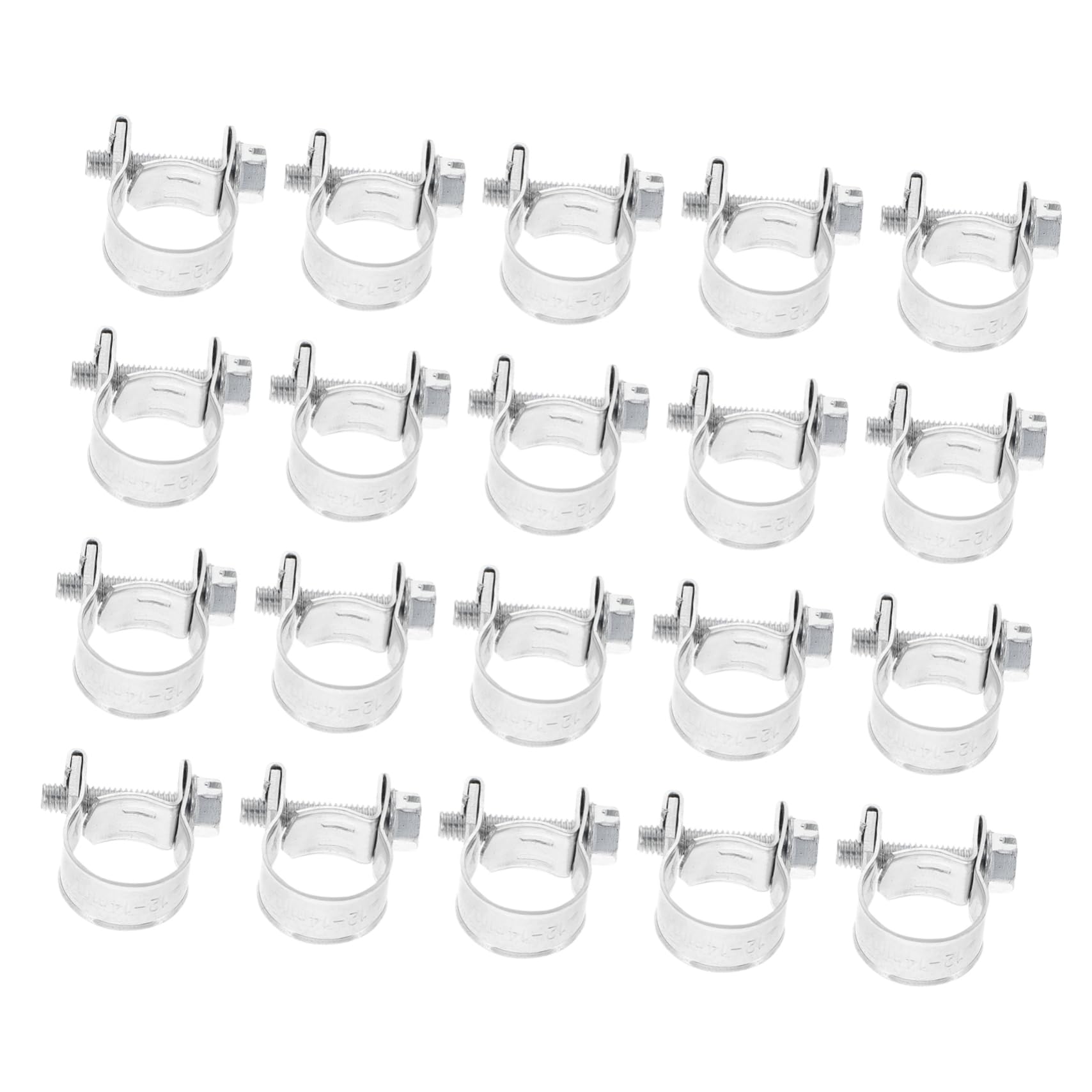 Holibanna 20pcs Zinc Plated Iron Water Pipe Clamp Set Pipe Clamps Clips for Line