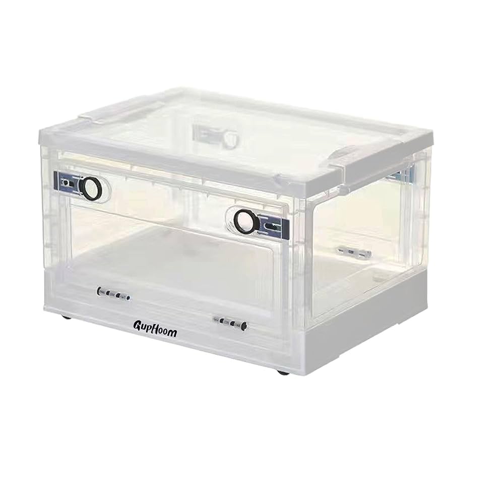 折り畳みコンテナ 収納ボックス 収納ケース 前開き キャスター付き 72L 3個 折り畳みコンテナ 収納ボックス 収納ケース 前開き キャスター