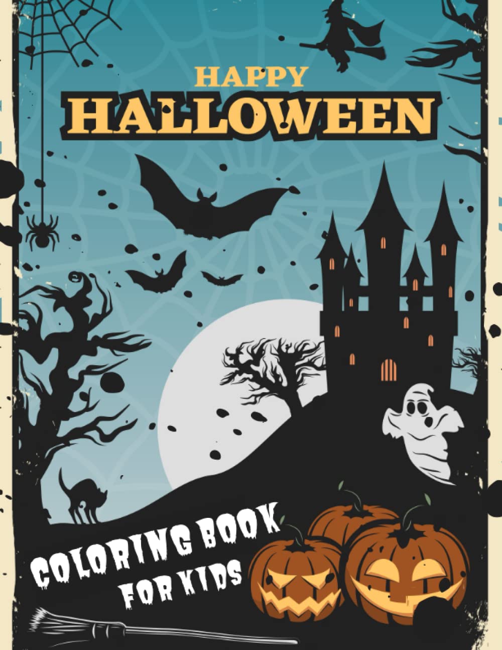 Happy Halloween Coloring Book For Kids: Fun And Spooky Halloween Images For Boys And Girls