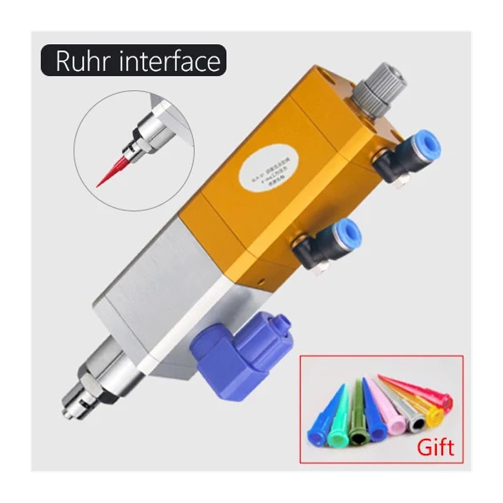 Válvula dispensadora de succión Trasera, máquina precisión, válvula Silicona viscosidad Media antigoteo(Ruhr Interface)