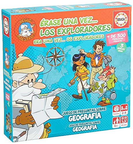 Educa - Érase Una Vez…Los Exploradores Juego de Mesa Educativo, Multicolor (18857)