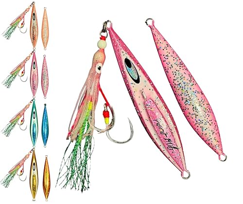 SnapBait 60g Proto-J Pink Glow Fishing Lures for Freshwater and Saltwater Fish. Proto-J.
