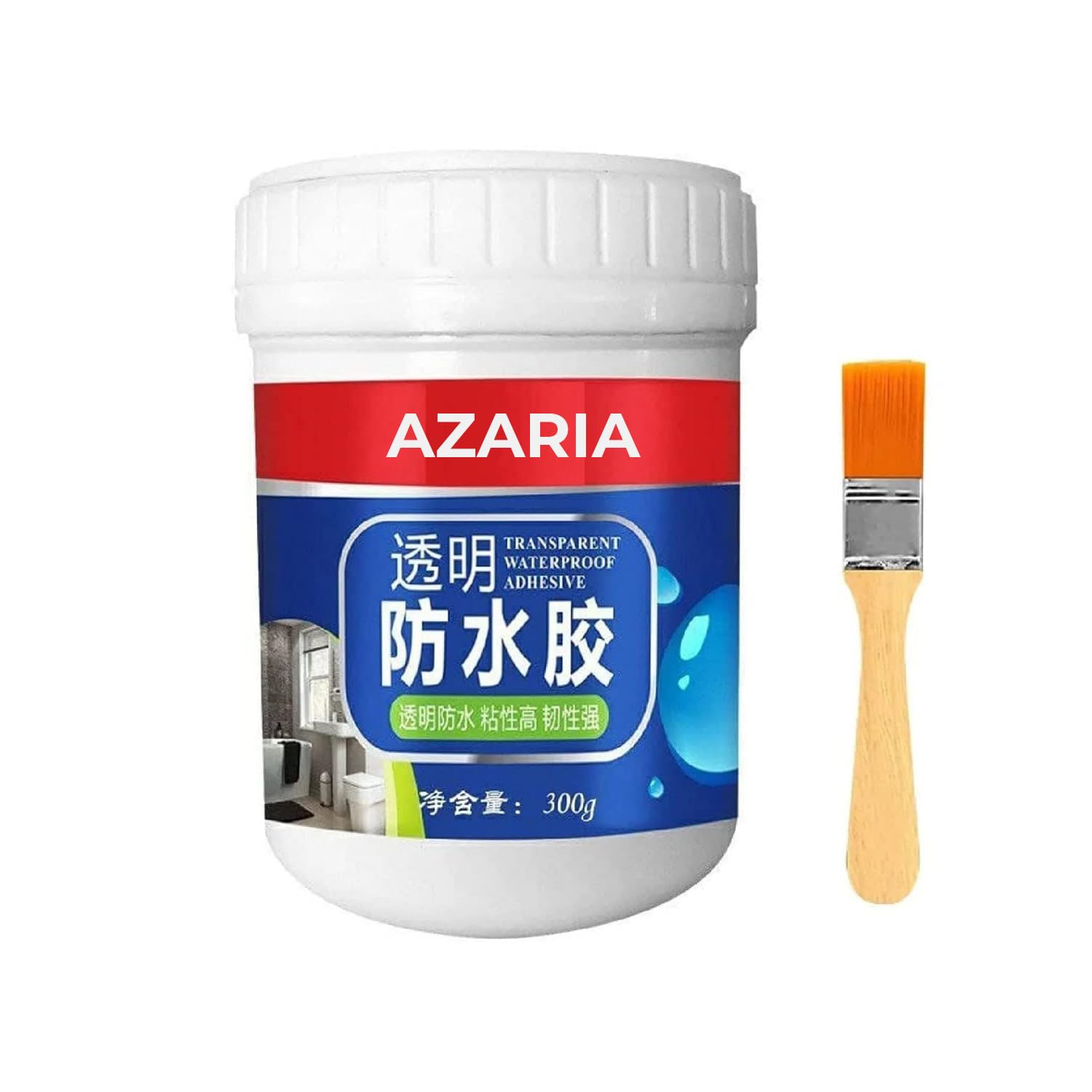 Azaria Crack Seal Glue 300gm with Brush Transparent Waterproof Glue for Roof Leakage Crack Seal Agent Roof Water Leakage Solution Water Proof Glue Transparent Glue Waterproofing for Pipe Wall Tiles (B0CV3LFRBH) Amazon Price History, Amazon Price Tracker