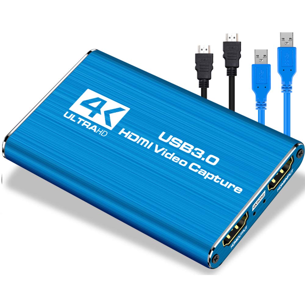 LEADNOVO Audio Video Capture Card, HDMI USB3.0 4K 1080P 60fps Reliable  Portable Video Converter for Game Streaming Live Broadcasts Video Recording  Blue: Buy Online at Best Price in UAE - Amazon.ae