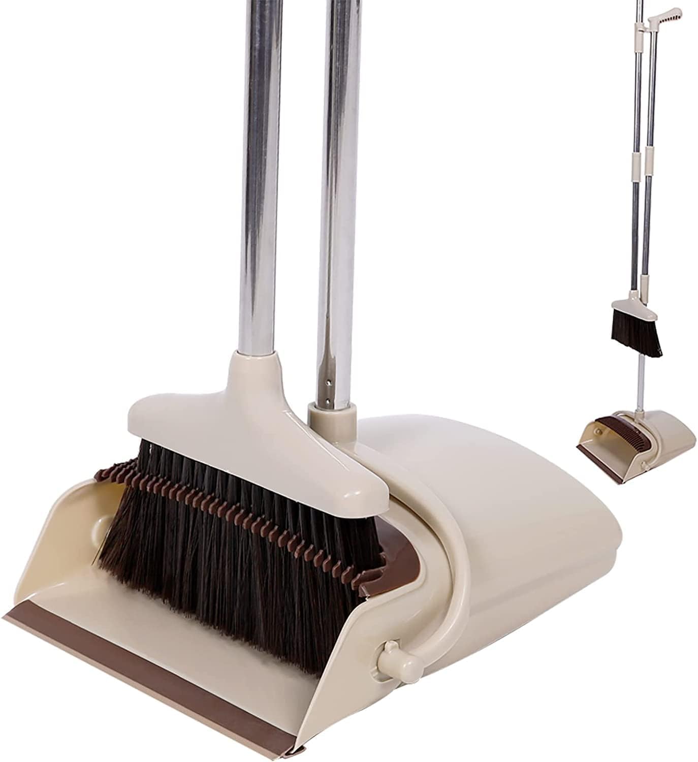 Clefairy Broom and Dustpan Set for Home, Long Handle Dust Pan and Broom Combo for Indoor Outdoor Heavy Duty Broom Dustpan Set for Kitchen Lobby Office Upright Standing Dustpan with Teeth (B0CVL9MD35) Amazon Price History, Amazon Price Tracker