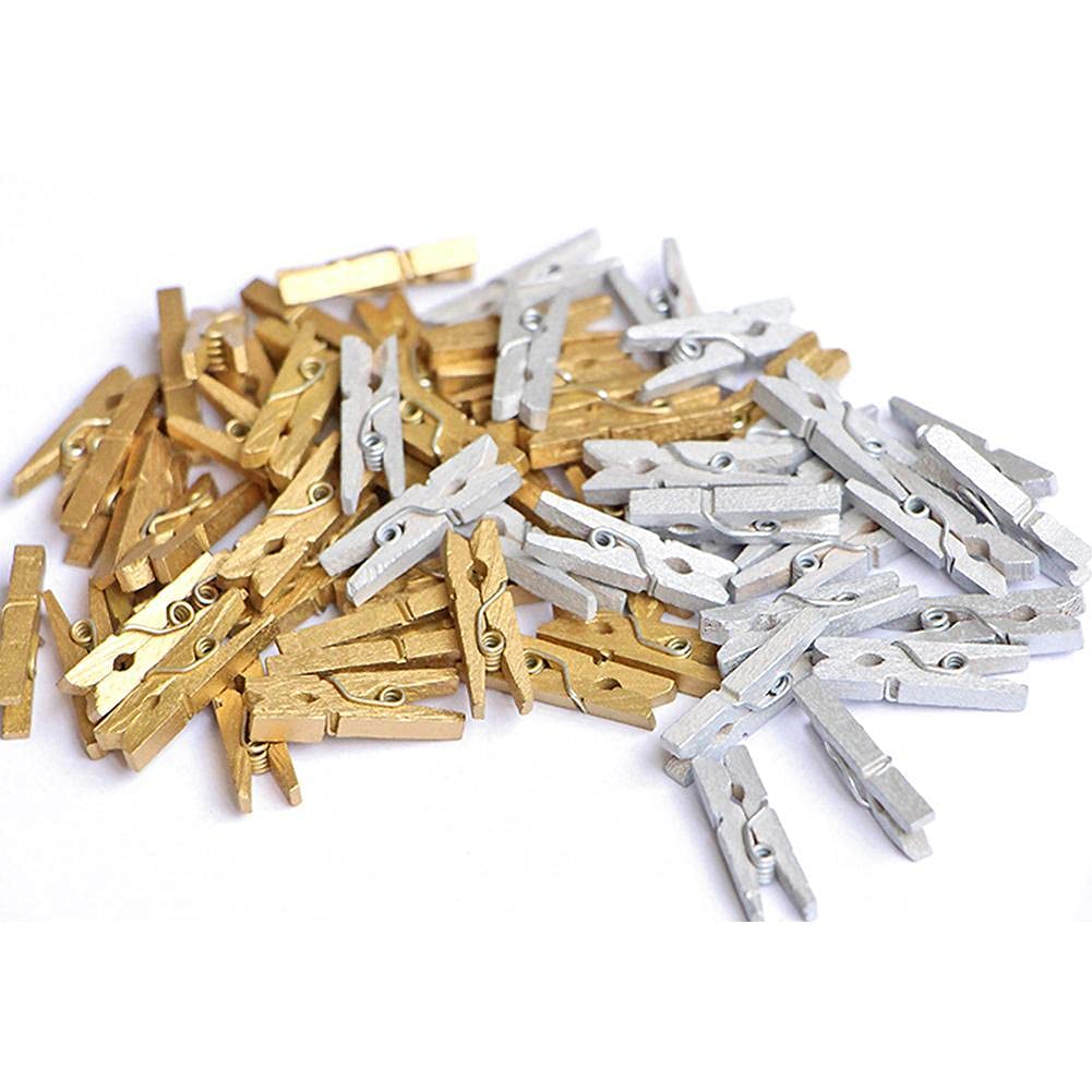 CNYMANY - Set di 50 mollette da tifo, mollette in legno per