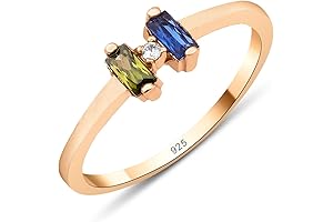 1-6 Selectable Baguette Birthstone Ring: A Timeless Expression of Love
