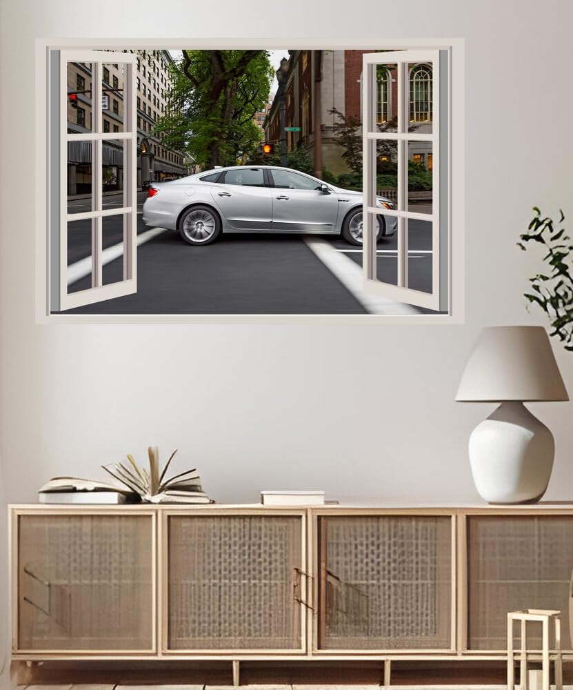 JVERF - JZZA14286 Buick| Self-Adhesive Open Window Wall Sticker