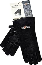 Grillfürst Grillhandschuh - Hitzebeständiger Lederhandschuh aus 100% Rindspaltleder, robuster Handschuh für Grill, Ofen oder Feuerstelle, ca. 40 cm langer Armschaft