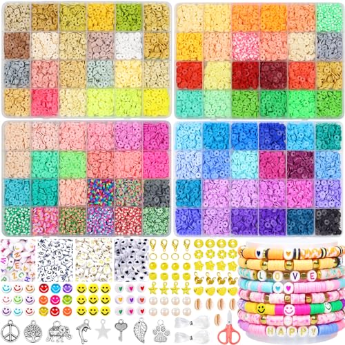 96 Colores 12300 Piezas Cuentas para Pulseras 6mm Cuentas para Hacer Pulseras, Abalorios para Hacer Pulseras, Kit para Hacer Pulseras con Letras Cuentas para Hacer Niña Pulseras para Collar Pendientes