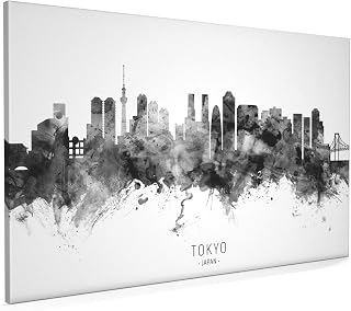 Tokyo Japan Skyline Box Canvas Print with City Name -11488