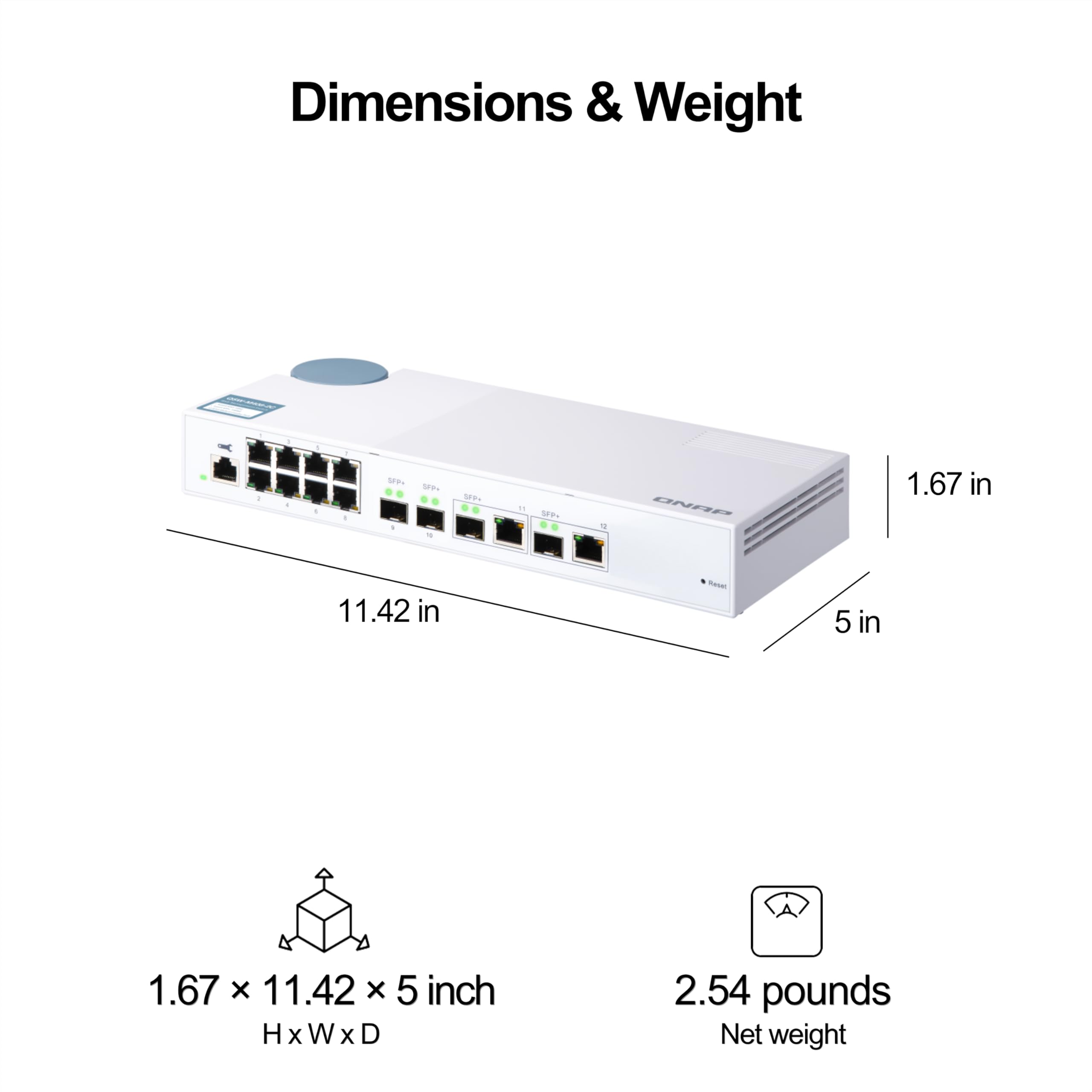 Amazon.com: QNAP QSW-M408-2C 10GbE Managed Switch, with 2-Port 