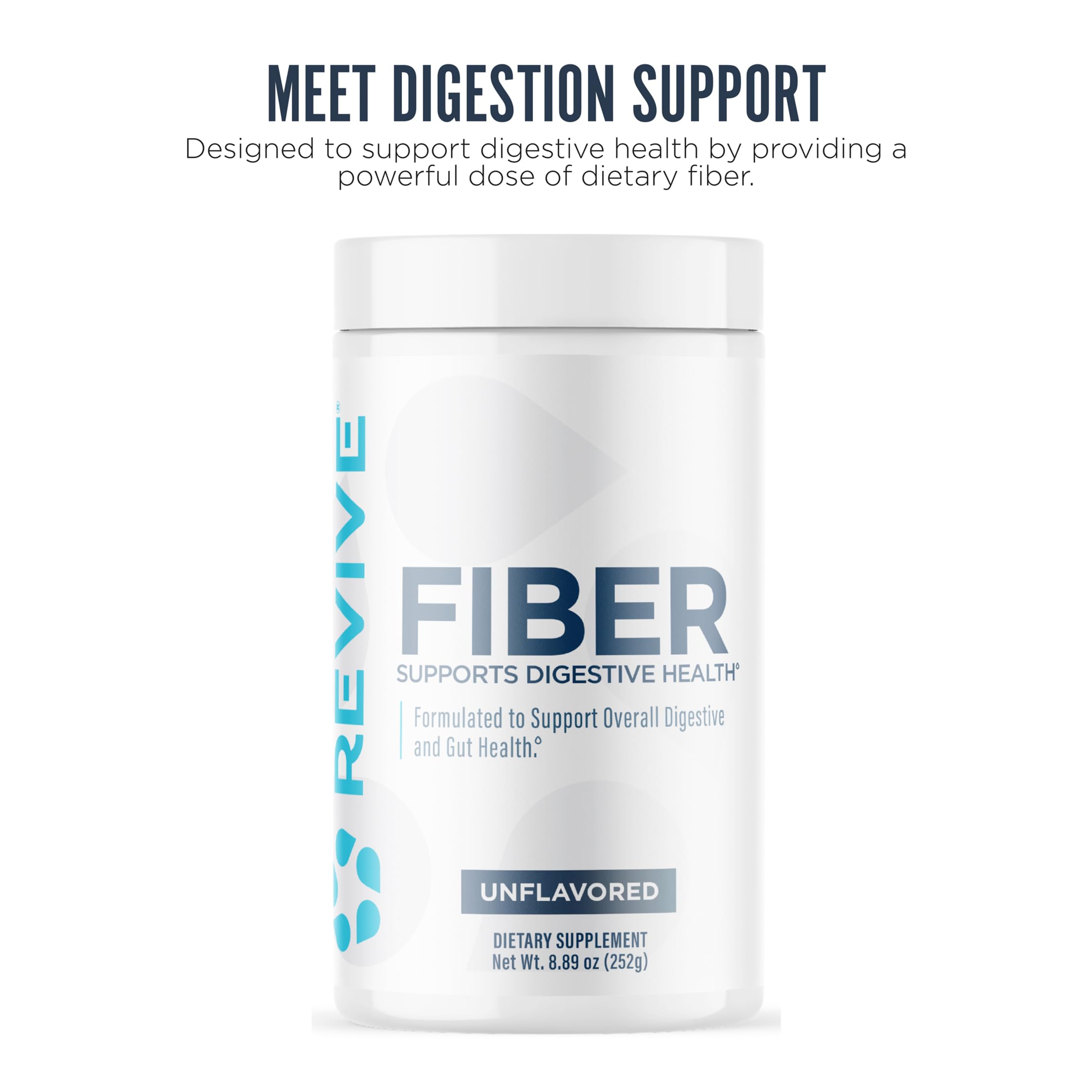 Revive MD Fiber - Digestive Health, Fiber, Psyllium Husk, Oat Flour - 30 Servings (Unflavored)