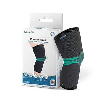 Everactiv Knee Support Sleeve for Elderly – Compression Support for Arthritis, Pain Relief & Post-Op Recovery (XXL) - image, photos