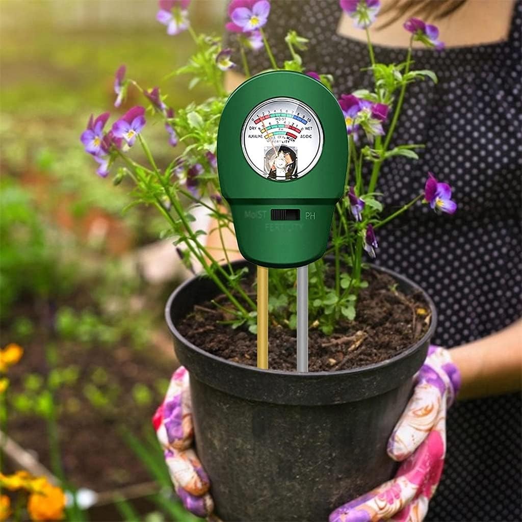 3 in 1 Soil Fertile PH Meter Humidity Tester Sensor Moist Test Analyzer Monitor Detector (Color : A, Size : One Size)