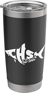 Fish Charleston Harbor Shark Pier Fishing SC Airport Code Stainless Steel Insulated Tumbler