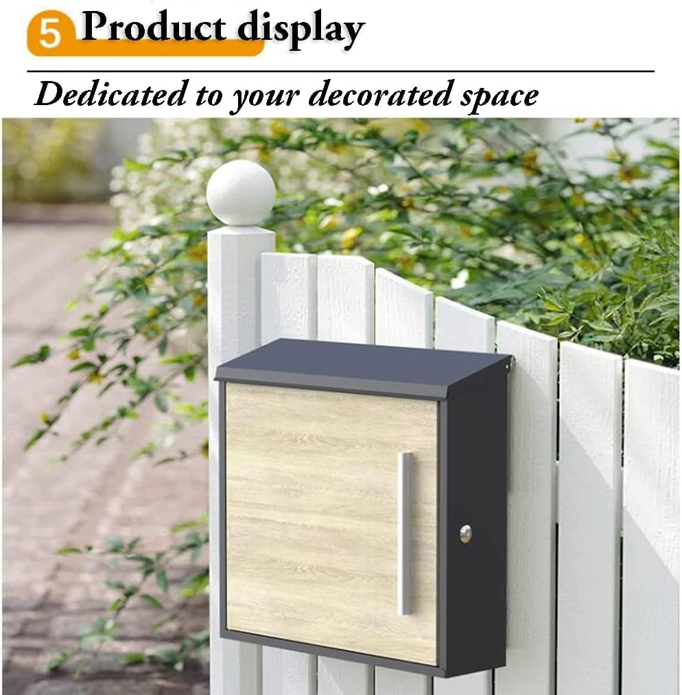 Exquisite Mailbox Wall Mount Mailboxes Medium Capacity Post Box Refined Minimalist Mailbox Residential Drop Box Mail Organizer Safer