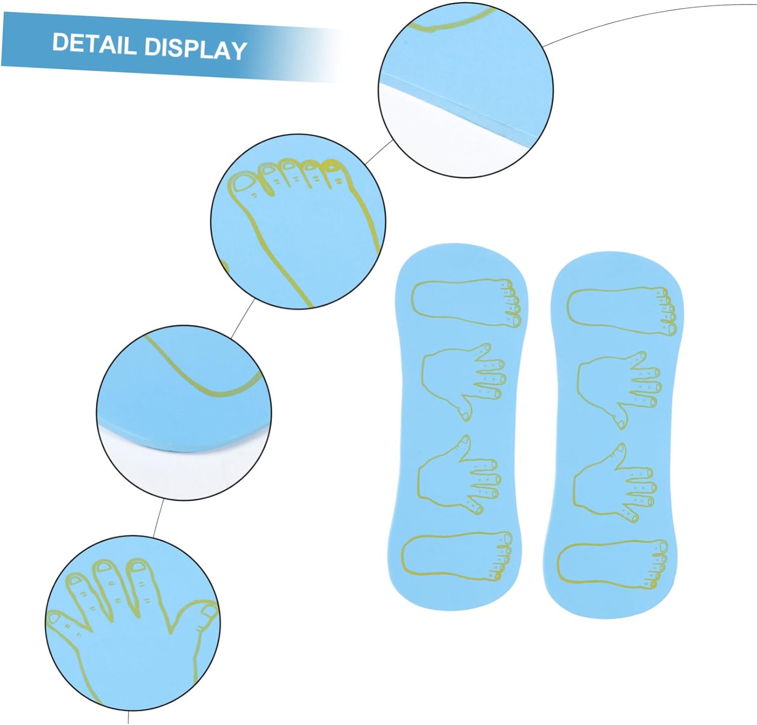 2Pcs EVA Balance Training Boards for Hand-foot Coordination Outdoor Exercise and Strength Training Supplies (Blue) 2pcs