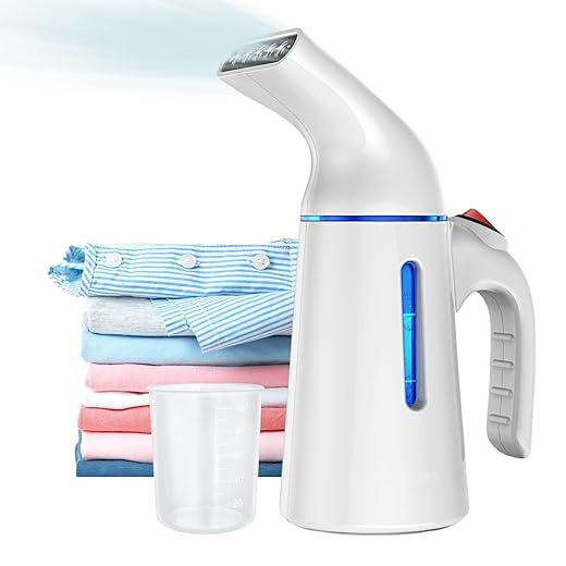 Steamer for Clothes 700W, Fast Heat-up in 40S, 120ML Water Tank, 25g/min Strong Penetrating Steam, Portable Clothes Steamer Iron for Travel and Home(GY169)