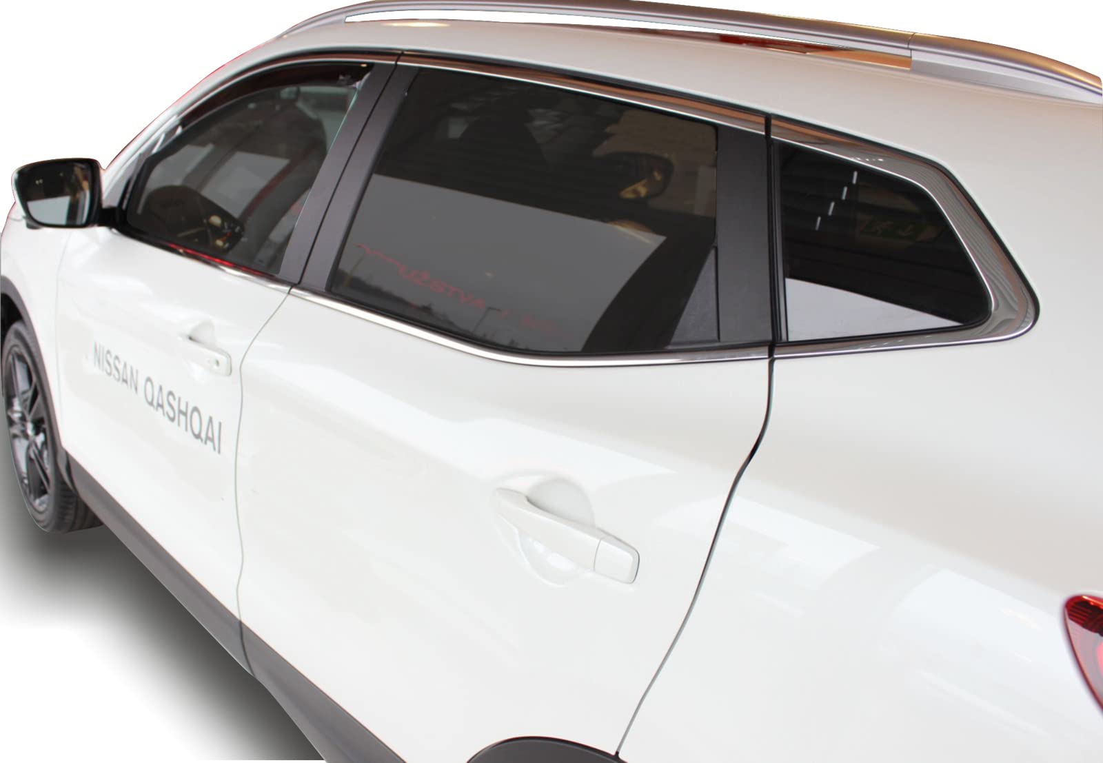 Deflettori D'Aria Per Nissan Qashqai J11 2014-2021 | Set 4 Pezzi Nero - Antivento E Antipioggia - Foto 9