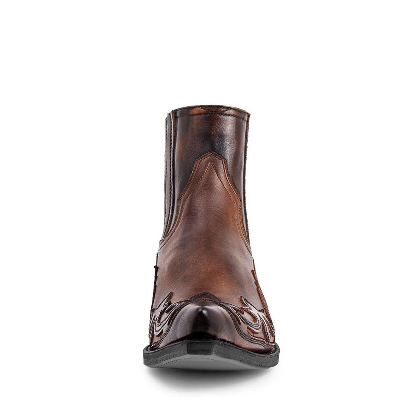 Botas Vaqueras Hombre Botas de Hombre, Botines de cuña for Hombre, Botas Vaqueras Occidentales, Zapatos de Cuero Unisex for Hombre, Resistentes(Brown,42)