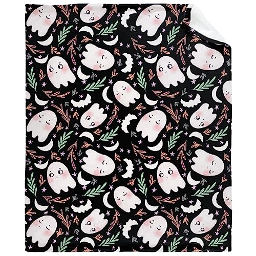 Image of SUPERICH Halloween Ghosts Baby Blanket Gifts Super Soft Swaddle Newborn Cozy Baby Receiving Blanket Stroller Throw Blanket for Crib 40x30 XSmall for Puppy