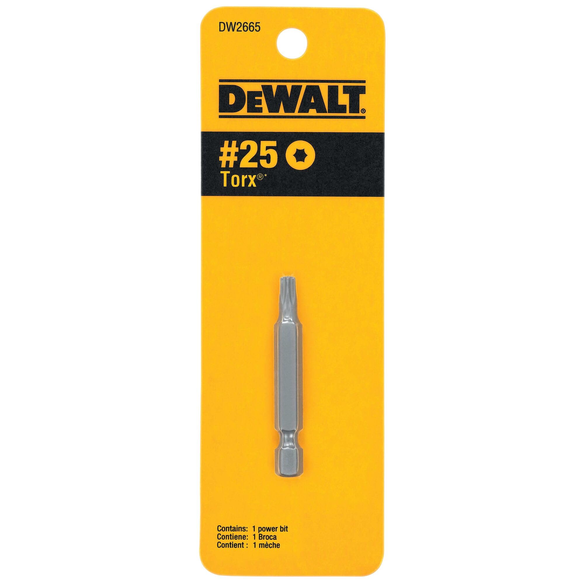 DEWALT DW2665B25 T25 Torx Power Bits – 25 Stück, Für Akkuschrauber Und Drehmomentschlüssel