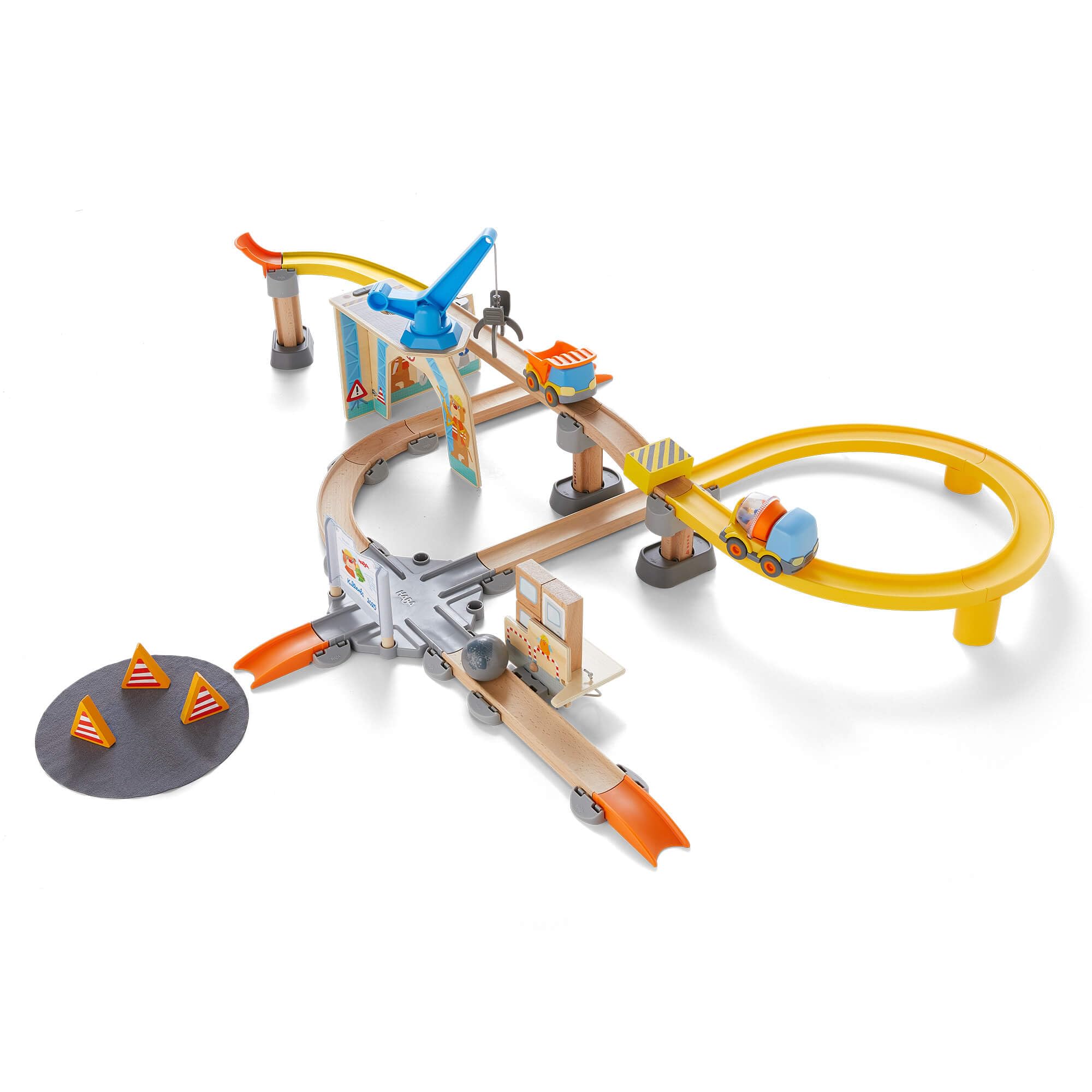 Amazon.com: HABA Kullerbü Construction Zone Track Set: STEM Toy