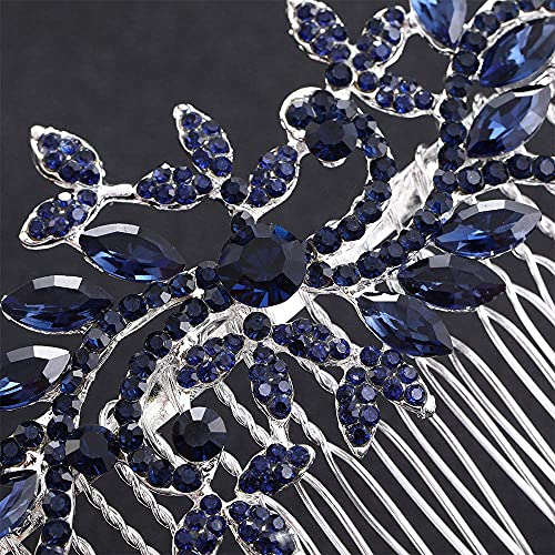 Peine para cabello Asphire con cristales azules miniatura 3