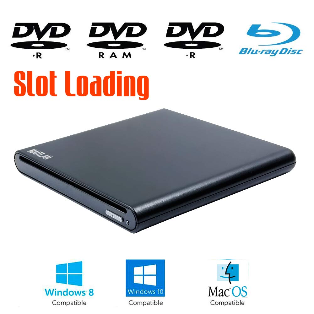 New Slot Loading USB External Bluray DVD Players for HP
