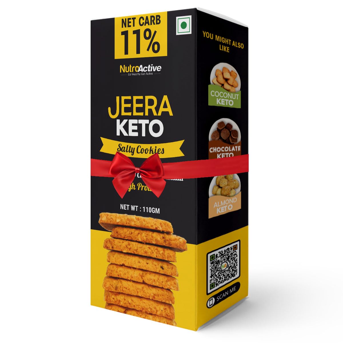 NutroActive Keto Jeera Cookies Gift Pack - 110gm (B0C6F7CQSM) Amazon Price History, Amazon Price Tracker