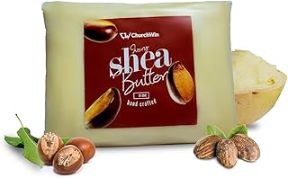 Churchwin Raw Unrefined Ivory Shea Butter, Non-Deodorized, No Additives, Grade A, 100% Pure & Natural, Skin Hydrating, Moi...