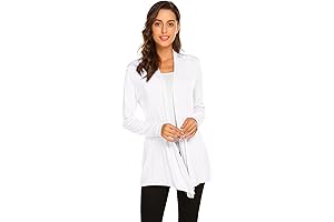 Womens Casual Lightweight Long Sleeve Cardigan Topper Jacket