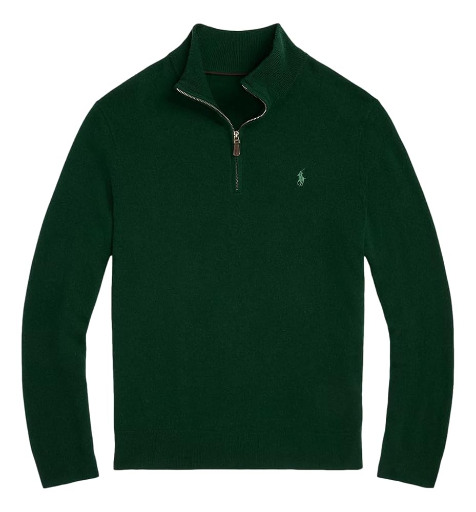 POLO RALPH LAUREN Men's Quarter-Zip Wool Blend Sweater
