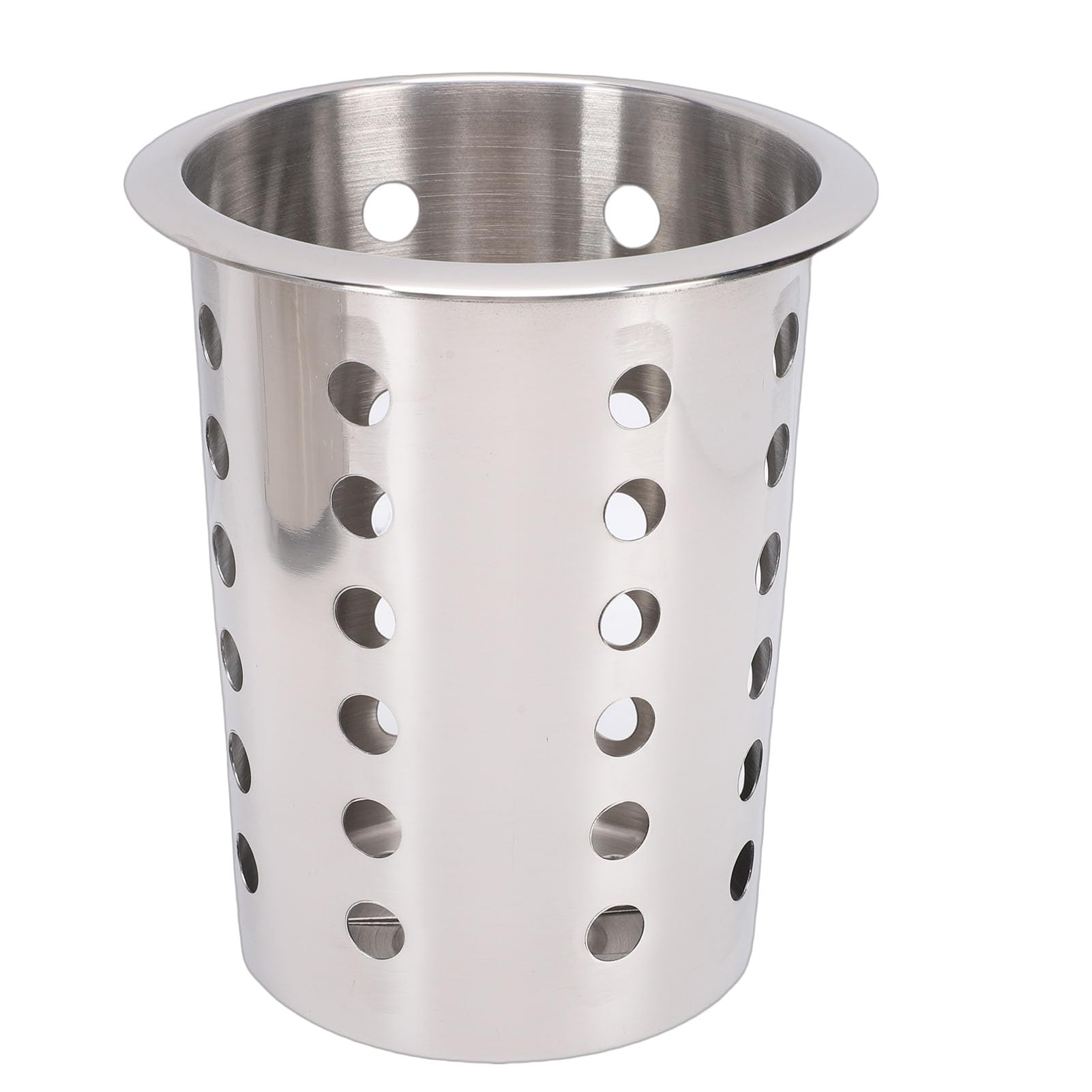 Soporte para Utensilios de Encimera de Acero Inoxidable, Organizador de Cubiertos con Cilindros de Drenaje Desmontables, Carrito de Almacenamiento de Cubiertos para Tenedores (4 compartimentos)
