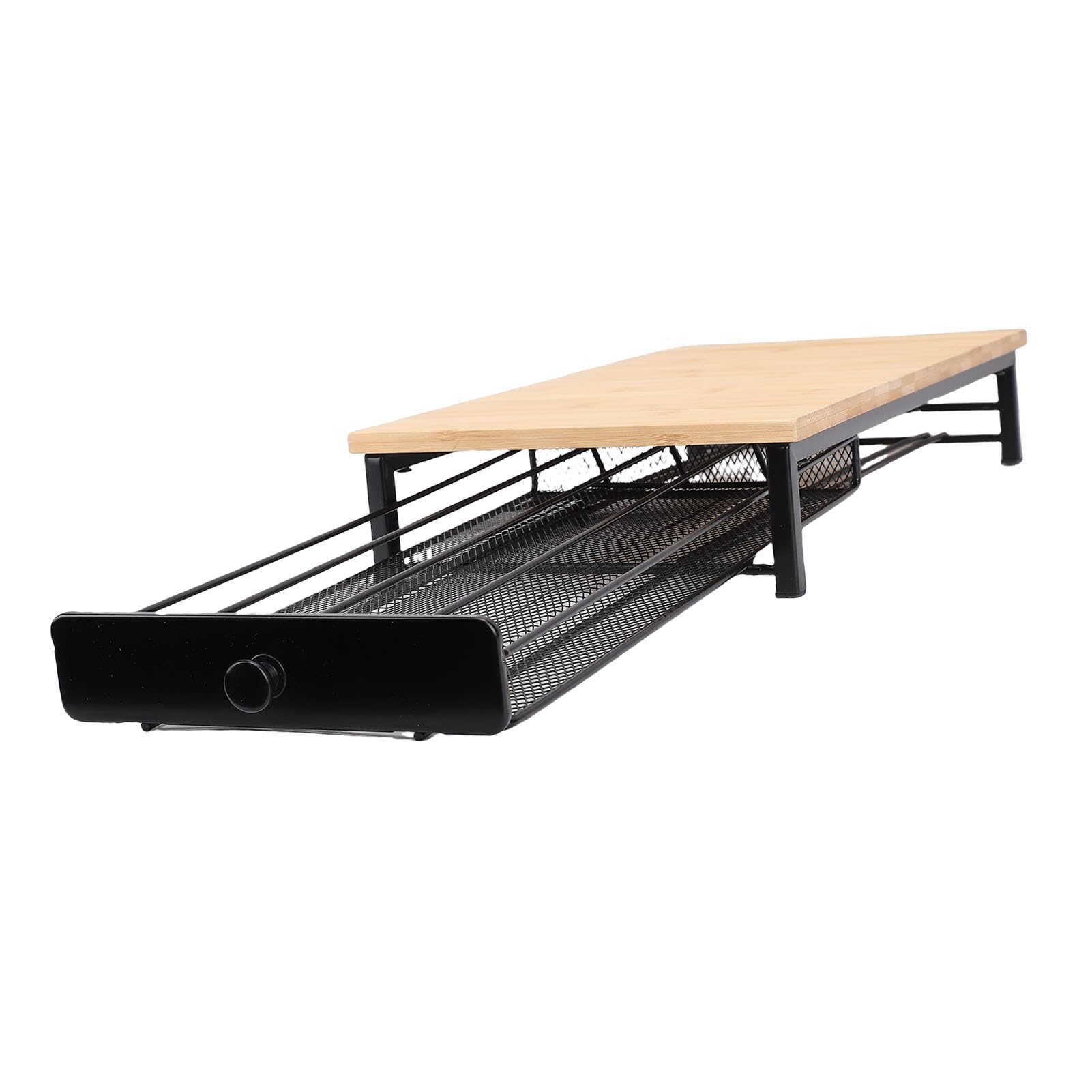 HEEPDD Soporte para Cajón de Cápsulas de café, Organizador de Almacenamiento de Cápsulas de café de Madera con Marco de Hierro, Cajón de Extracción Suave de 40 Capacidades, Estante Rústico para