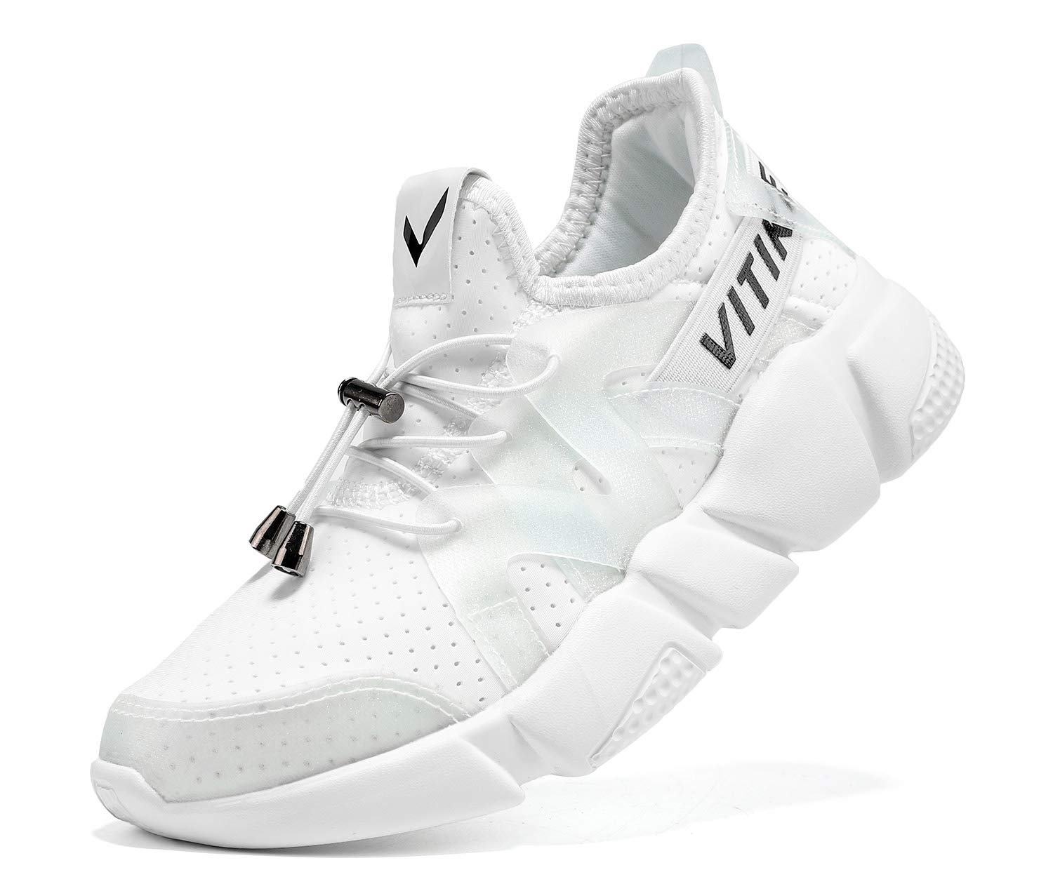 FANGFIUP Boys Running Shoes Kids Sneakers Girls Athletic Tennis Shoe Breathable Lightweight Slip on Sports Knit Sock Sneaker for Little Big Kid