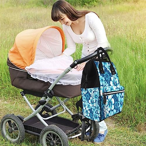 Sac à dos à langer grande capacité et multifonction à motif hawaïen
