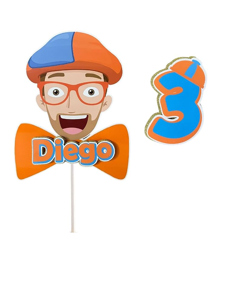 amazon-com-blipp-cake-topper-blue-and-orange-custom-cake-topper-blipp-custom-cake-topper-deco-birthday-personalized-cake-topper-any-age-name-2-pieces-home-kitchen for Blippi Cake Topper Printable Free Amazon.com: Blipp Cake Topper. Blue and orange Custom Cake Topper. Blipp Custom Cake Topper Deco Birthday Personalized Cake Topper. Any Age & Name. (2 Pieces). : Home & Kitchen for Blippi Cake Topper Printable Free