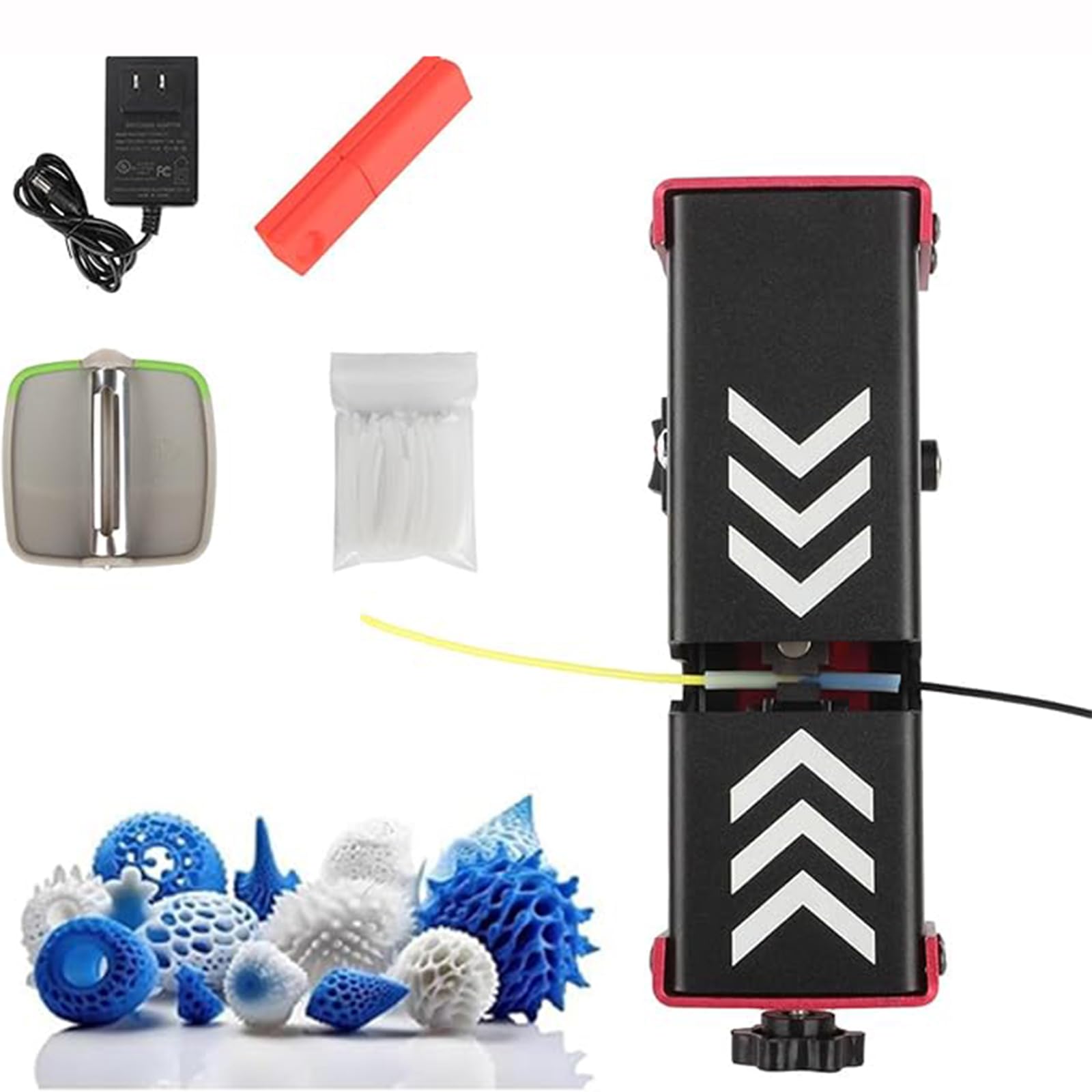 Złącze spawalnicze filamentu do drukarki 3D ze 100 tulejami PTFE, regulowane napięcie, zacisk spawalniczy do PLA, ABS, PC, PETG